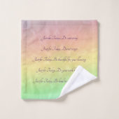 Reiki Principes Rainbow Mandala-ontwerp Bad Handdoek (Wasdoekje)