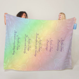Reiki Principes Rainbow Mandala-ontwerp Fleece Deken