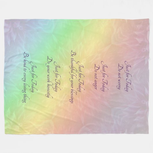 Reiki Principes Rainbow Mandala-ontwerp Fleece Deken (Voorkant (Horizontaal))