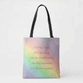 Reiki Principes Rainbow Mandala-ontwerp Tote Bag (Voorkant)