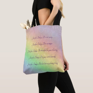 Reiki Principes Rainbow Mandala-ontwerp Tote Bag