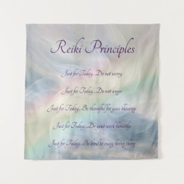 Reiki Principes Rainbow Mandala-ontwerp Wandkleed
