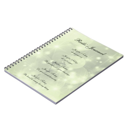 Reiki Principes sparkly design Notitieboek (Linkerzijde)