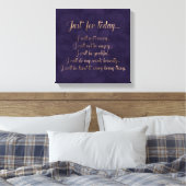 Reiki Principles- Goud op paarse lotus Canvas Afdruk (Insitu (Slaapkamer))