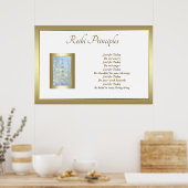 Reiki Principles Healing Hands design Poster (Keuken)