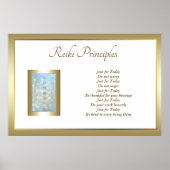 Reiki Principles Healing Hands design Poster (Voorkant)