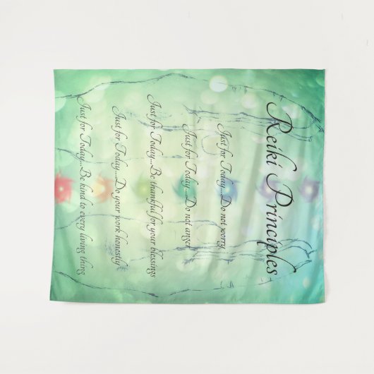 Reiki Principles Healing Hands design Wandkleed (Voorkant (horizontaal))