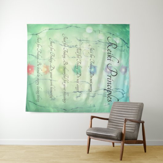 Reiki Principles Healing Hands design Wandkleed (In Situ (horizontaal))