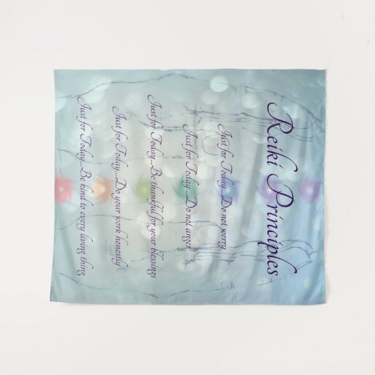 Reiki Principles Healing Hands design Wandkleed (Voorkant (horizontaal))