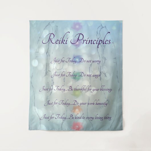 Reiki Principles Healing Hands design Wandkleed (Voorkant)