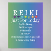 Reiki Principles Prepageert gradiënt Groen tot Paa Poster (Voorkant)