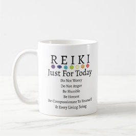 Reiki Principles Prepts White Koffiemok