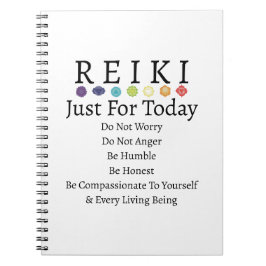 Reiki Principles Prepts White Notitieboek