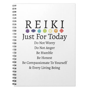 Reiki Principles Prepts White Notitieboek