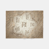 Reiki Principles - Reiki Precepts Golden Sheer Fleece Deken (Voorkant (Horizontaal))