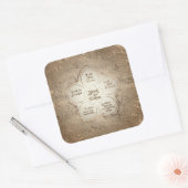 Reiki Principles - Reiki Precepts Golden Sheer Vierkante Sticker (Envelop)