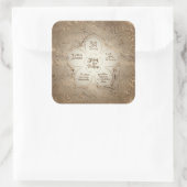 Reiki Principles - Reiki Precepts Golden Sheer Vierkante Sticker (Tas)