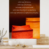 Reiki Principles with Luminarias Poster (Keuken)