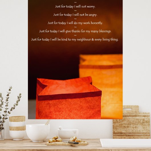 Reiki Principles with Luminarias Poster (Keuken)