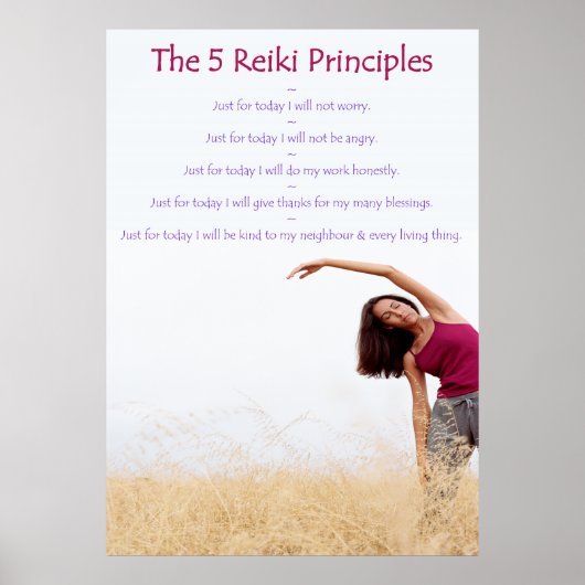 Reiki Principles with Yogini Poster (Voorkant)