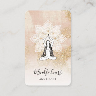 *~* Reiki QR Meditatie Roze Vrouw Mandala Godin Visitekaartje