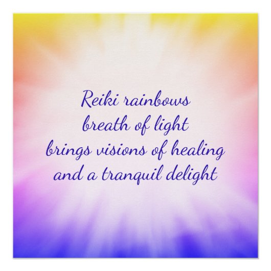 Reiki rainbows perfect poster (Voorkant)