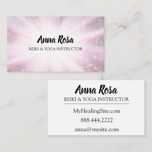 *~* Reiki Rays Energy Healing Light Worker Visitekaartje (Voorkant / Achterkant)