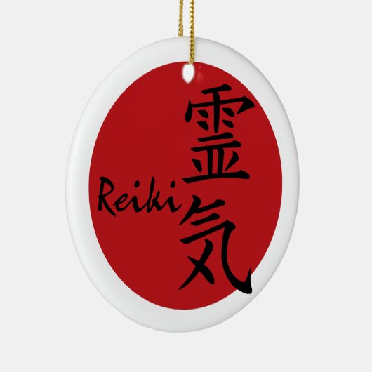 Reiki - rood keramisch ornament (Rechts)