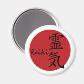 Reiki - rood magneet (Voorkant / Achterkant)