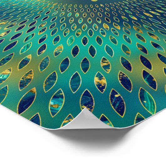 Reiki Sei He ki- edelsteen en goud Poster (Hoek)