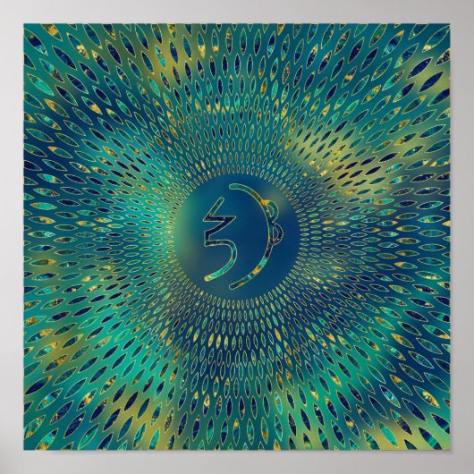 Reiki Sei He ki- edelsteen en goud Poster (Voorkant)