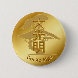 Reiki símbolo del Maestro dorado Ronde Button 5,7 Cm