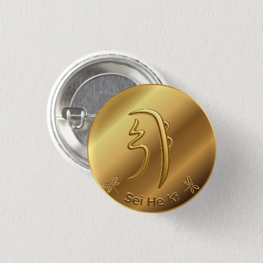 Reiki Símbolo segundo nivel Seiheki Ronde Button 3,2 Cm (Voorkant /achterkant)