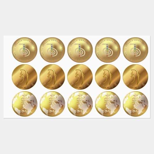 Reiki simbolos para el terapeuta labels (Vel)