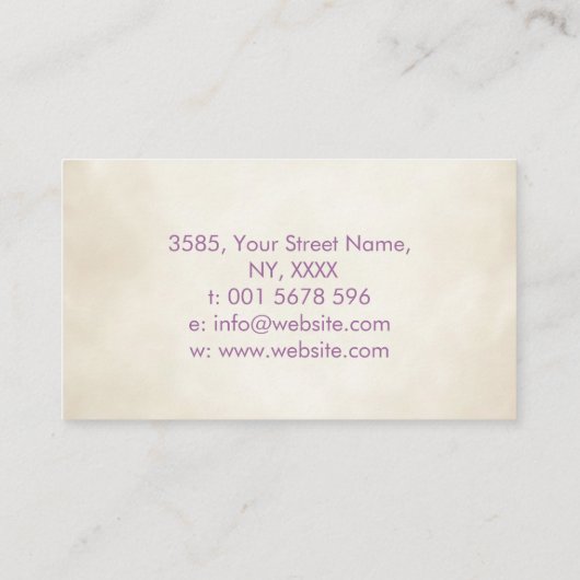 Reiki Sluiten symbool in lotus Visitekaartje (Achterkant)