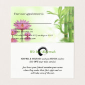 Reiki Spa Yoga Trio Balance w/Appointverwijzing Visitekaartje (Binnenkant ongevouwen)