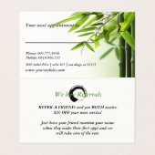 Reiki Spa Yoga W/Benoeming & Verwijzing Visitekaartje (Binnenkant ongevouwen)