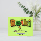 Reiki Stick People Design Gifts Briefkaart (Staand voorkant)