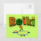 Reiki Stick People Design Gifts Briefkaart (Voorkant / Achterkant)