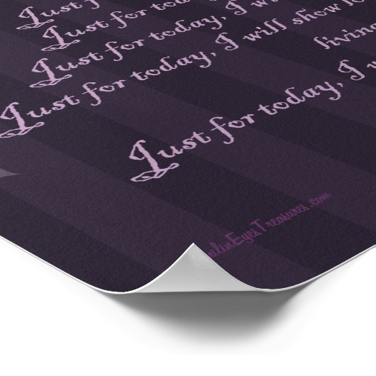 Reiki Symbol Principles Just For Today Poster (Hoek)