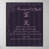 Reiki Symbol Principles Just For Today Poster (Voorkant)