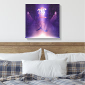 Reiki Symbolen en genezende handen op paars licht Canvas Afdruk (Insitu (Slaapkamer))