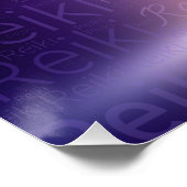 Reiki Symbolen en genezende handen op paars licht Poster (Hoek)