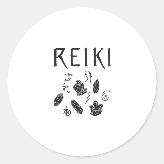 Reiki Symbolen | Esoteric Awareness Cadeauideeën Ronde Sticker (Voorkant)