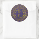 Reiki Symbolen in gouden mandala Ronde Sticker (Tas)