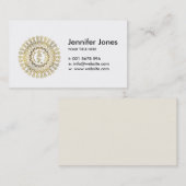 Reiki Symbolen in gouden mandala Visitekaartje (Voorkant / Achterkant)