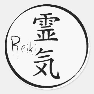 Reiki symbolen ronde sticker