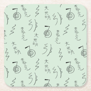 Reiki Symbols Patroon - Reiki Healing Kartonnen Onderzetters