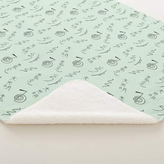 Reiki Symbols Patroon - Reiki Healing Sherpa Deken (3/4)