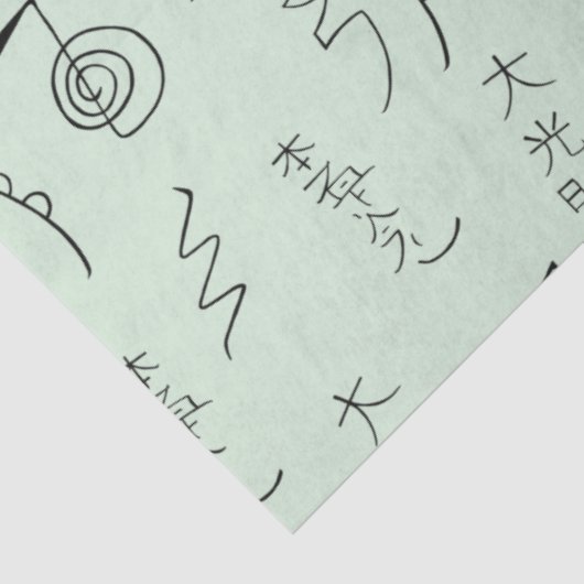 Reiki Symbols Patroon - Reiki Healing Tissuepapier (Detail)